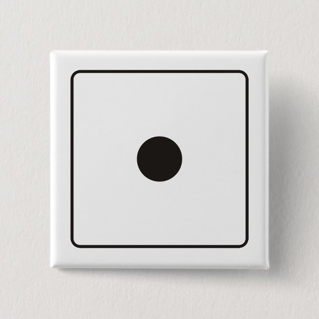 Chapa Cuadrada Números DICE de pips 1 + su backgr. (Anverso)