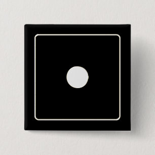 Chapa Cuadrada Números DICE de pips blanco 1 + tu trasero.