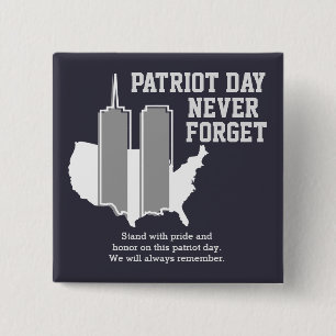 Chapa Cuadrada Nunca olvidemos el Día del Patriot 2021, 911