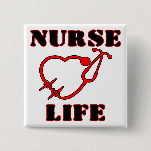 CHAPA CUADRADA NURSE LIFE (Anverso)