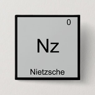 Chapa Cuadrada Nz - Nietzsche Elemento Funny Símbolo de química T