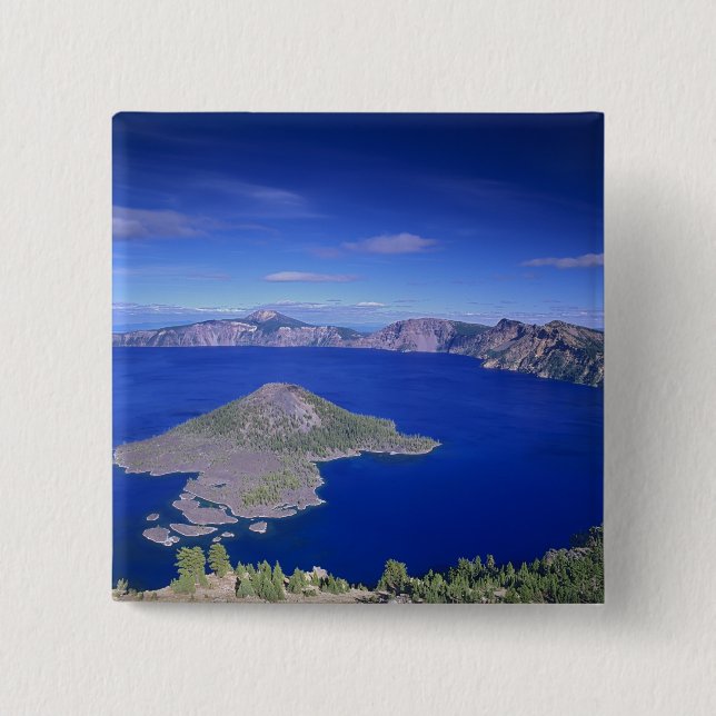 Chapa Cuadrada O, Crater Lake NP, Wizard Island y Crater (Anverso)