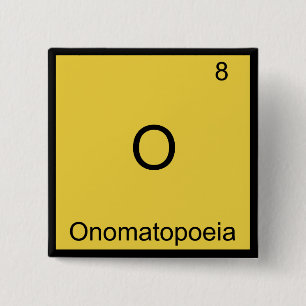 Chapa Cuadrada O - Onomatopeya Símbolo de Elemento de Química Div