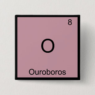Chapa Cuadrada O - Ouroboros Funny Chemistry Símbolo Tee