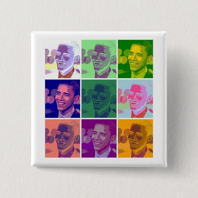 Chapa Cuadrada obama (Anverso)