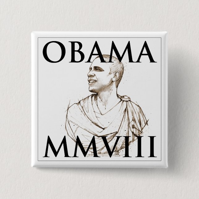 Chapa Cuadrada Obama 2008 (Anverso)