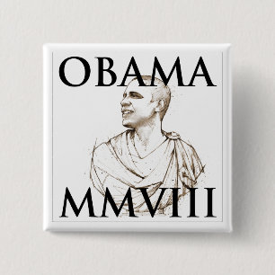 Chapa Cuadrada Obama 2008