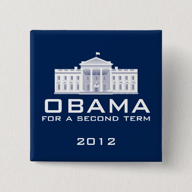 Chapa Cuadrada Obama 2012 (Anverso)