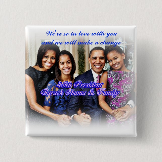 Chapa Cuadrada Obama,45th President_Button (Anverso)