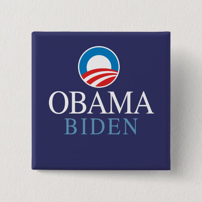 Chapa Cuadrada Obama Biden (Anverso)