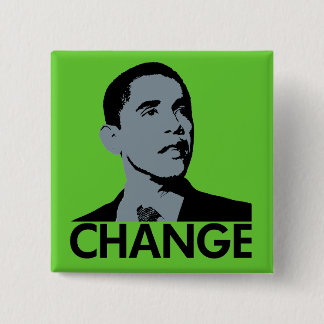 Chapa Cuadrada Obama: Cambie el Pin verde del cuadrado