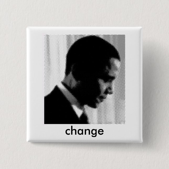 Chapa Cuadrada obama, cambio (Anverso)