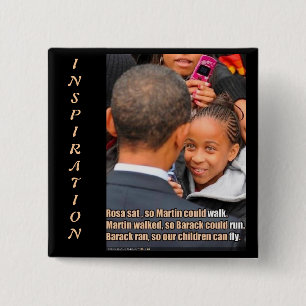 Chapa Cuadrada OBAMA inspirador
