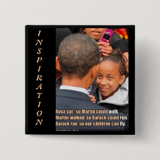 Chapa Cuadrada OBAMA inspirador