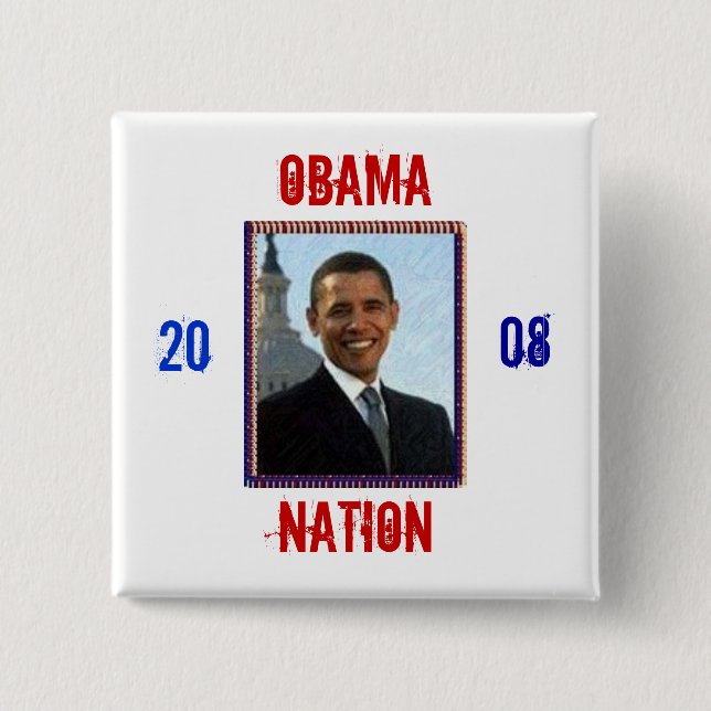 Chapa Cuadrada Obama, nación, (Anverso)