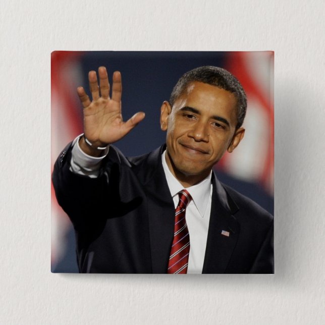 Chapa Cuadrada Obama-Onda (Anverso)