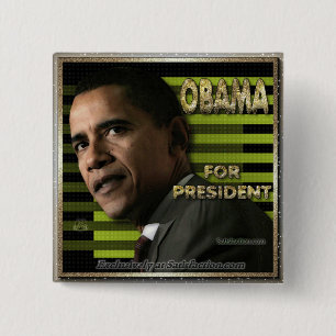 Chapa Cuadrada Obama para el prez