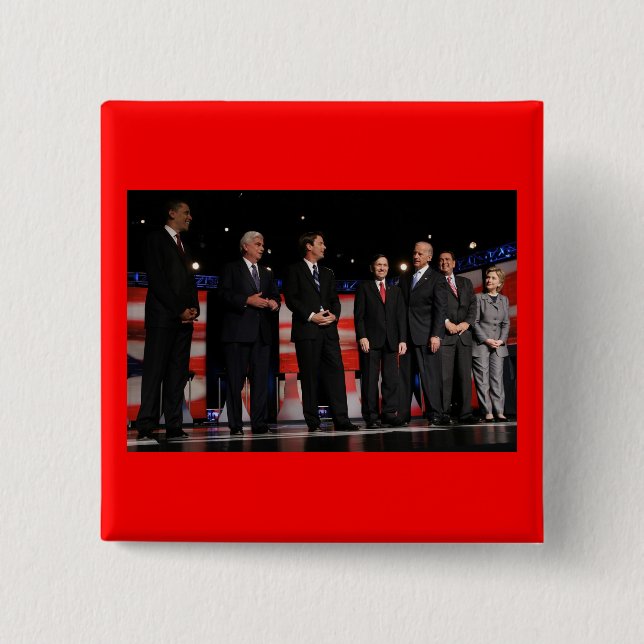 Chapa Cuadrada Obama-Primer discusión (Anverso)