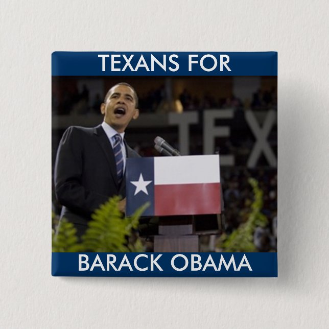 Chapa Cuadrada Obama_texas, BARACK OBAMA, TEXANS PARA (Anverso)