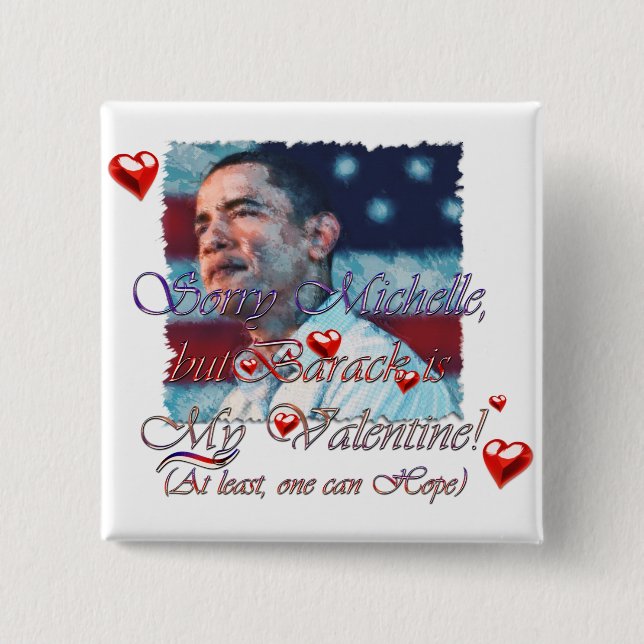 Chapa Cuadrada Obama Valentine, etc. (Anverso)