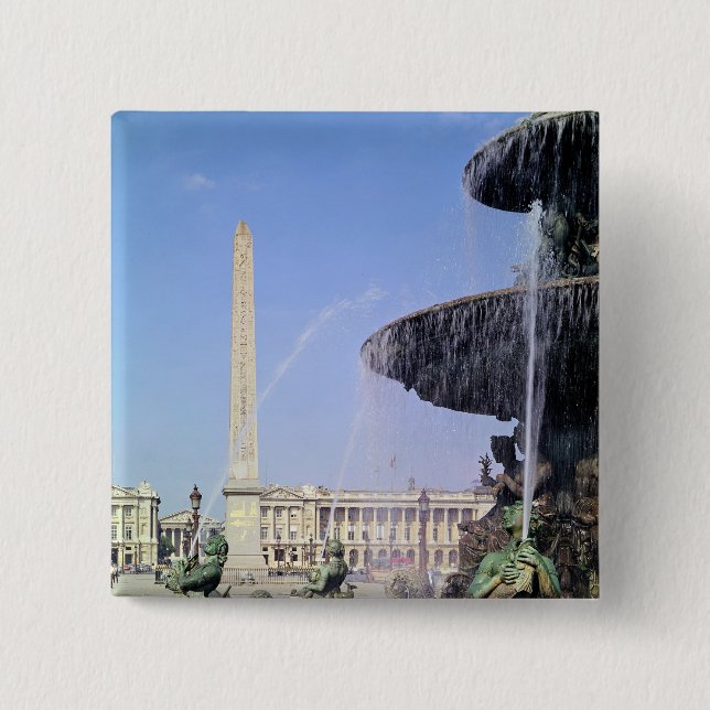 Chapa Cuadrada Obelisco, originalmente de Luxor, erigido en 1836 (Anverso)