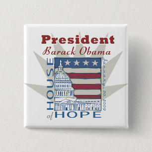 Chapa Cuadrada Objetos de recuerdo inaugurales de Obama