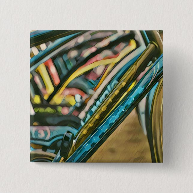 Chapa Cuadrada Obra de arte para bicicletas (Anverso)