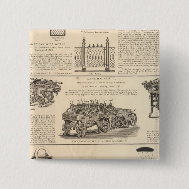 Chapa Cuadrada Obras de cable estadounidenses (Anverso)