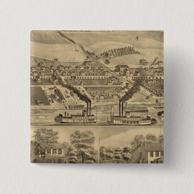 Chapa Cuadrada Obras de carbón de Davosburgh (Anverso)