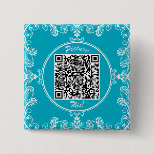 Chapa Cuadrada Obtén un pin con tu propio código QR