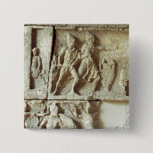 Chapa Cuadrada Odiseo que descubre a los pretendientes de su