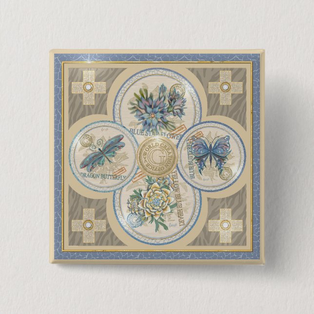 Chapa Cuadrada Oficina de creación de G (Anverso)