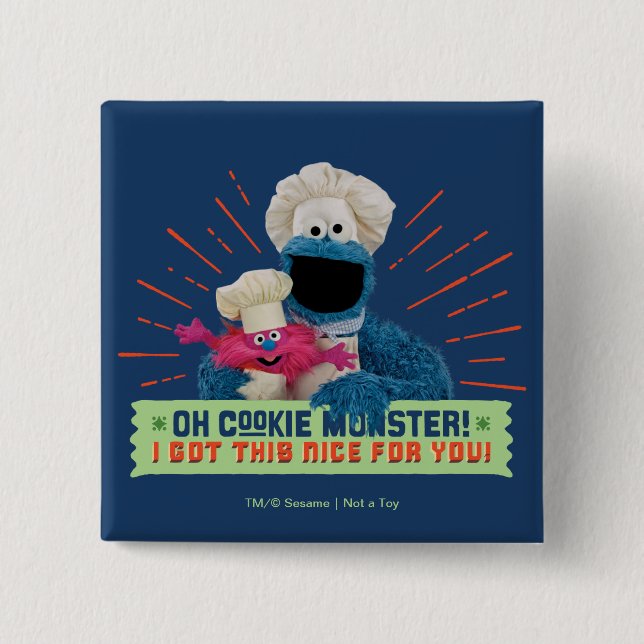 Chapa Cuadrada ¡Oh, Monstruo de las Galletas! Me conseguí esto bo (Anverso)