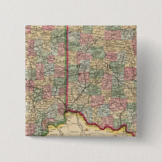 Chapa Cuadrada Ohio, mapa de Indiana de Mitchell