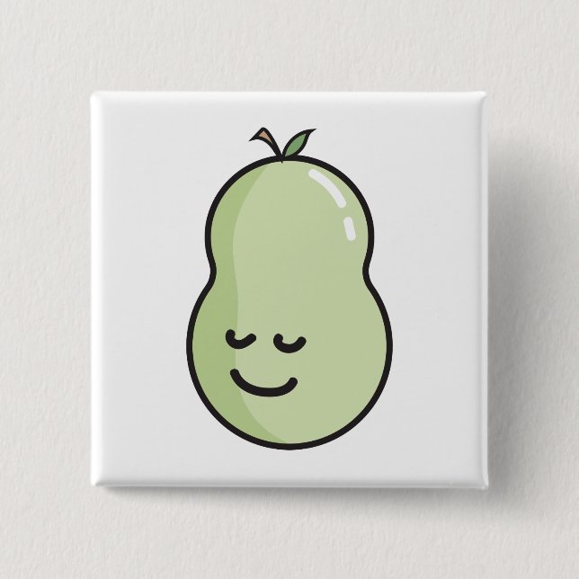 Chapa Cuadrada Oír con una sonrisa (Anverso)