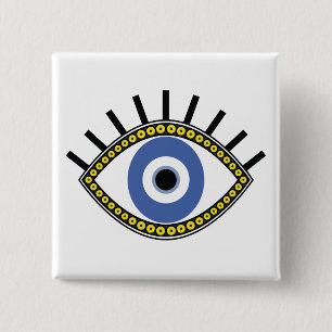 Chapa Cuadrada Ojo azul, buena suerte, protección contra el mal o