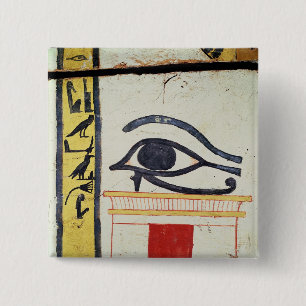 Chapa Cuadrada Ojo de Wedjat, detalle de la cubierta del