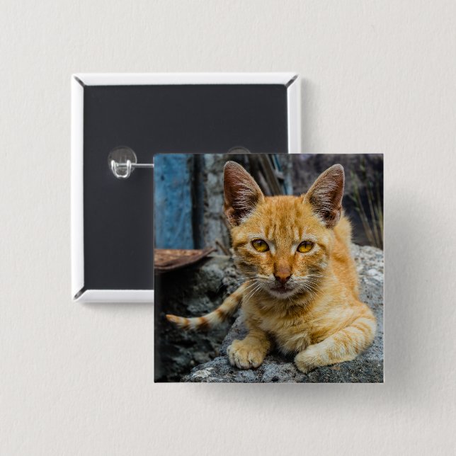 Chapa Cuadrada Ojos dorados (Anverso y reverso)