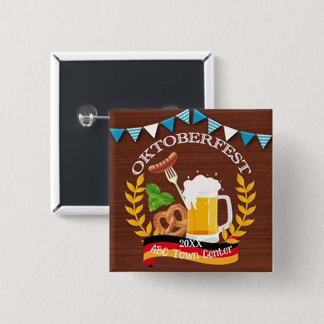 Chapa Cuadrada Oktoberfest (Anverso y reverso)