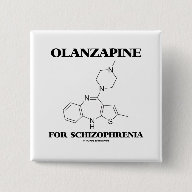 Chapa Cuadrada Olanzapine para la esquizofrenia (molécula (Anverso)
