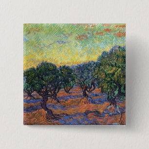Chapa Cuadrada Olivar de Vincent Van Gogh Impresionismo Arte