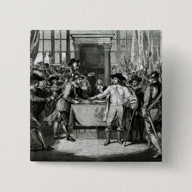 Chapa Cuadrada Oliver Cromwell (Anverso)