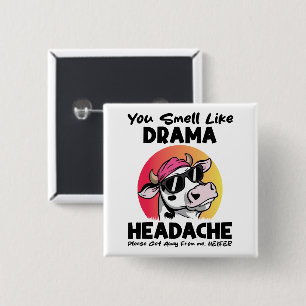 Chapa Cuadrada Olores Como Dolor De Cabeza Dramático Regalos De V