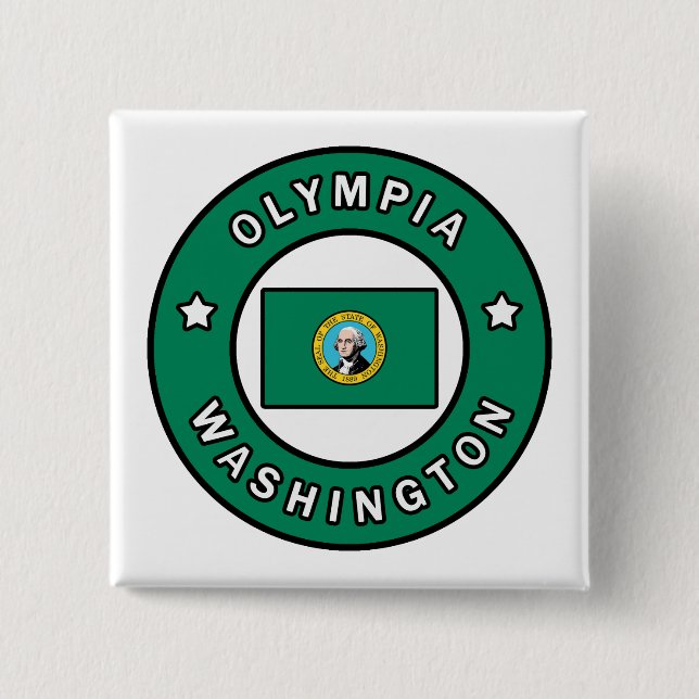 Chapa Cuadrada Olympia Washington (Anverso)