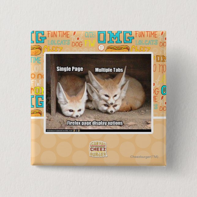 Chapa Cuadrada Opciones de la exhibición de la página (Anverso)