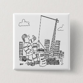 Chapa Cuadrada Operador de la grúa del sitio de construcción