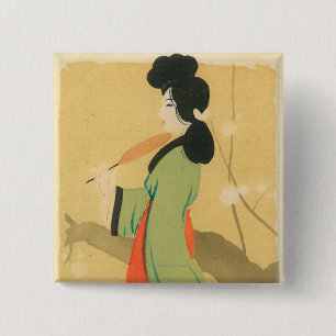 Chapa Cuadrada Opinión una mujer japonesa en ParisParis, Francia