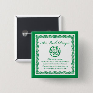 Chapa Cuadrada Oración Celta Día de San Patricio