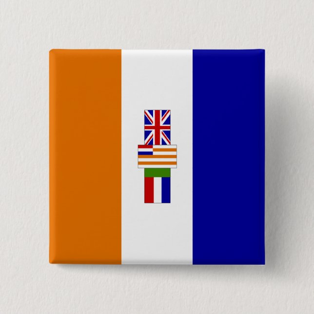 Chapa Cuadrada Oranje-blanje-blou (Anverso)