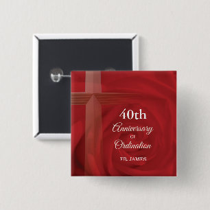 Chapa Cuadrada Orden de Aniversario del Sacerdote Nombre Personal